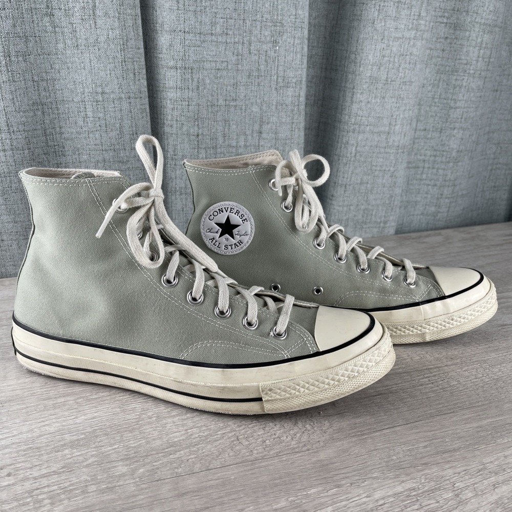 Converse Chuck Taylor All Star Mens 9 High Top Canvas Sneaker Sage Green & White